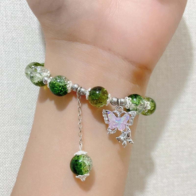 Wholesale Butterfly Glass Beaded Bracelet